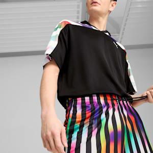 EQUAL LOVE CONFEDERATION Shorts 7", PUMA Black-AOP, extralarge